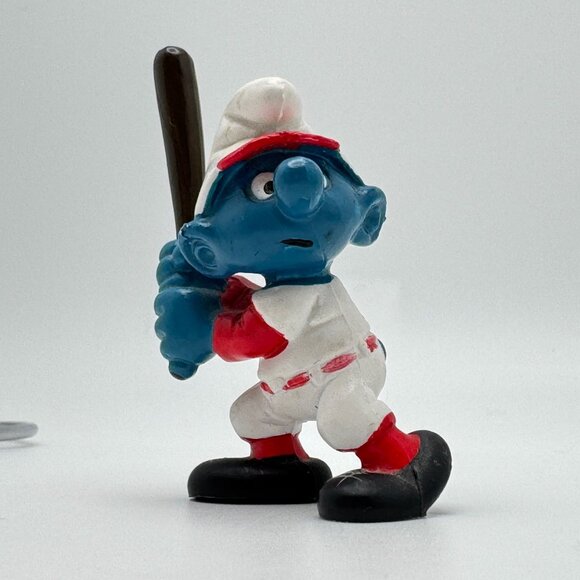 Smurf Figurine Lot of 3 Baseball Batter Gift Smurf Leprechaun Schleich Vtg - Picture 11 of 16